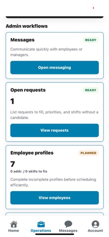 Official RosterMind screenshot: Management workflows
